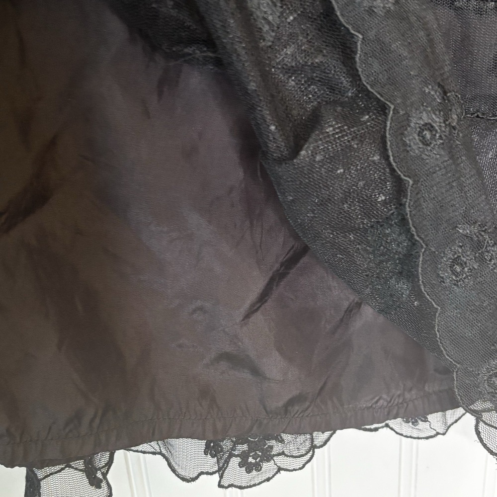 Witchy Whimsigoth Black Lace Midi Skirt 2-3X* Dark Romance Gothic Fairy Grunge - Picture 5 of 11
